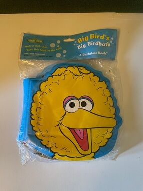 Sesame Street Big Bird Bath Book - Yellow with Blue Trim